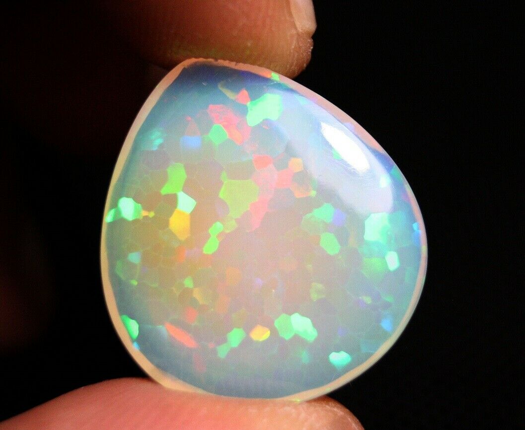 22ct Welo Crystal Opal Cabochon Stunning Harlequin Digital Flash AAAA Jelly Opal