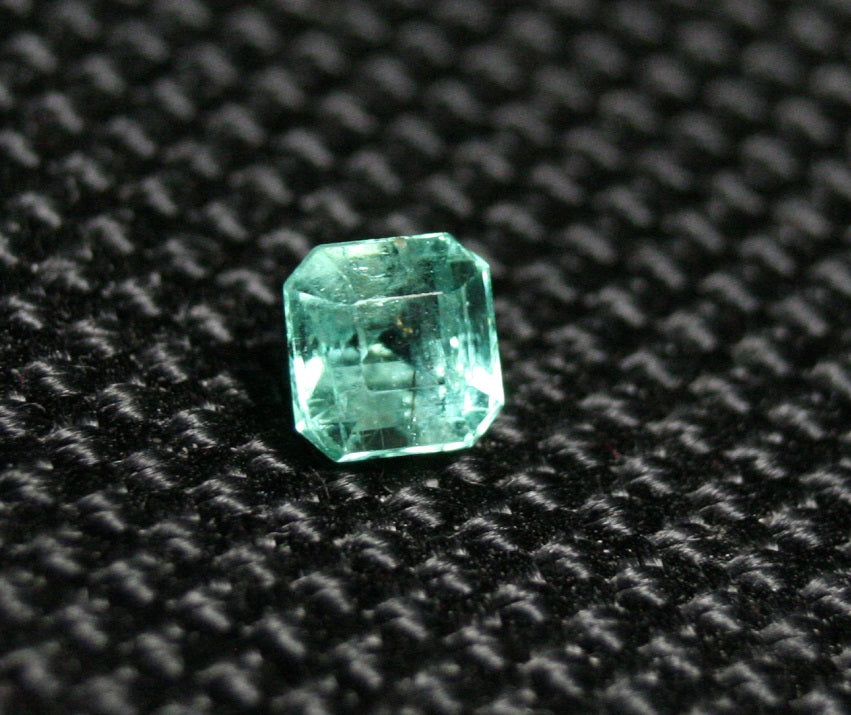 Panjshir Valley BiColour Emerald 0.51ct Rare Natural Emerald Cut Genuine Afghan Emerald 4x4mm