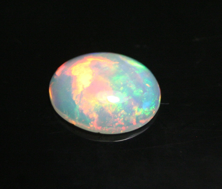 2.3ct Welo Crystal Opal Cabochon - Rainbow Blaze AAA Jelly Opal - See Video 12x10mm