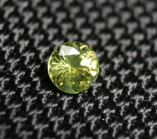 0.38ct Burmese Chrysoberyl Rare Neon Yellow AAA Scintillating Cut Round Gem 4x4mm