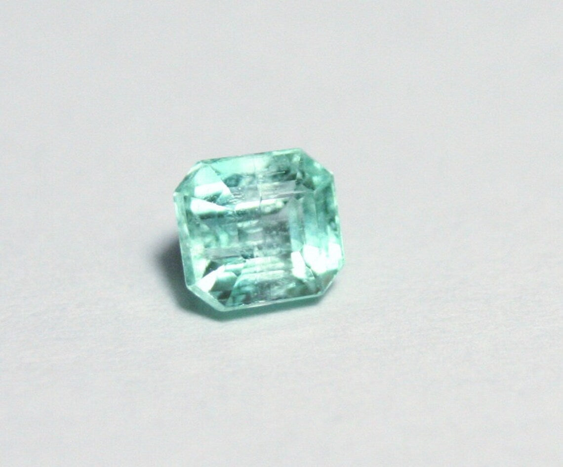 Panjshir Valley Emerald 0.62ct Rare Natural Emerald Cut Genuine Afghan Light Green Clean Beryl 5x4mm