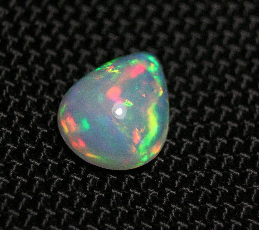 2.7ct Welo Crystal Opal Cabochon Rainbow Pear Natural Opal See Video 12x10mm