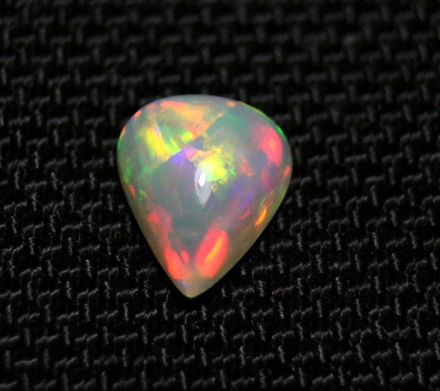 2.11ct Welo Crystal Opal Cabochon Rainbow Pear Natural Opal See Video 11x9mm