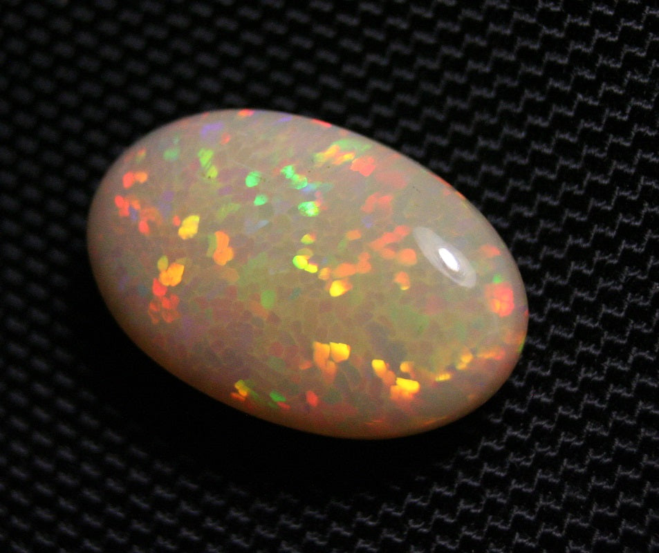 25ct Mezezo Precious Opal Cabochon Rare Rainbow Mosaic Natural Opal AAAA Video