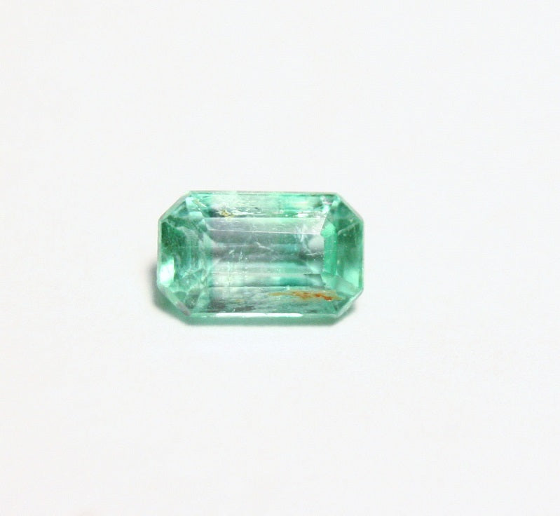 Panjshir Valley BiColour Emerald 0.67ct Rare Natural Emerald Cut Genuine Afghan Emerald 6x4mm