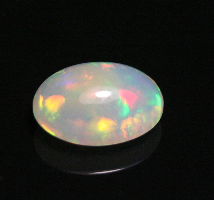 4.22ct Welo Crystal Opal Cabochon - Rainbow Flash AAA Jelly Opal - See Video