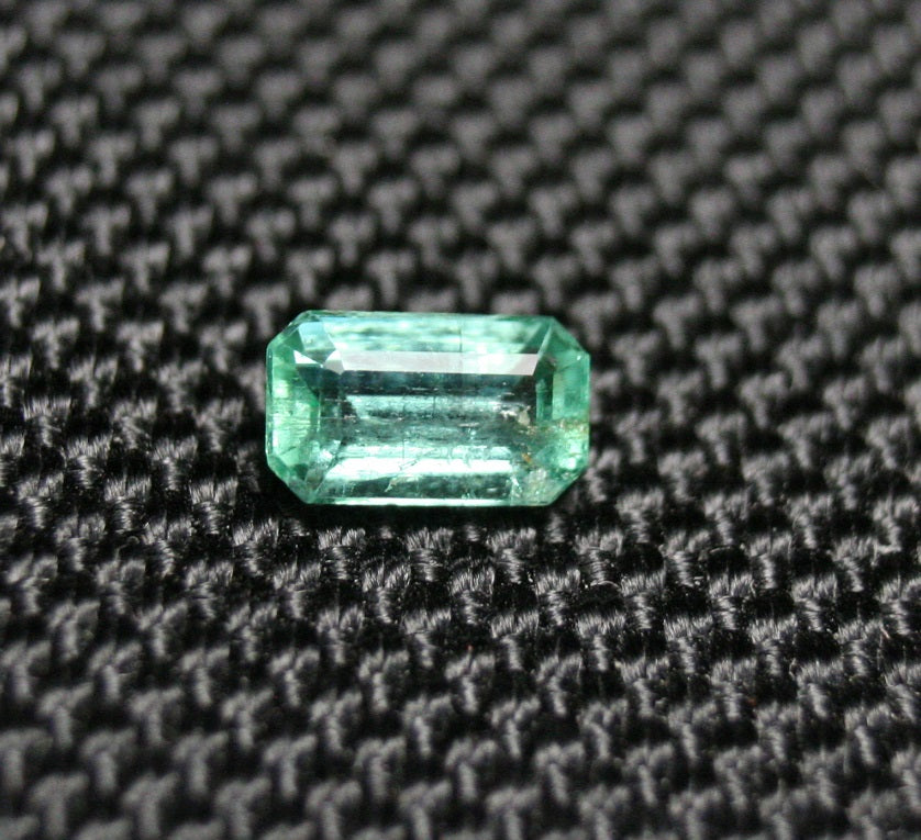 Panjshir Valley Emerald 0.86ct Rare Natural Emerald Cut Genuine Afghan Emerald 7x4mm