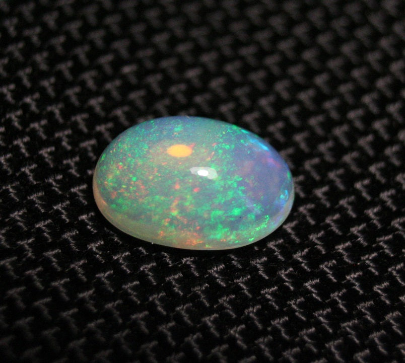 2.07ct Welo Crystal Opal Cabochon Neon Confetti Natural Ethiopian Opal See Video 12x8mm