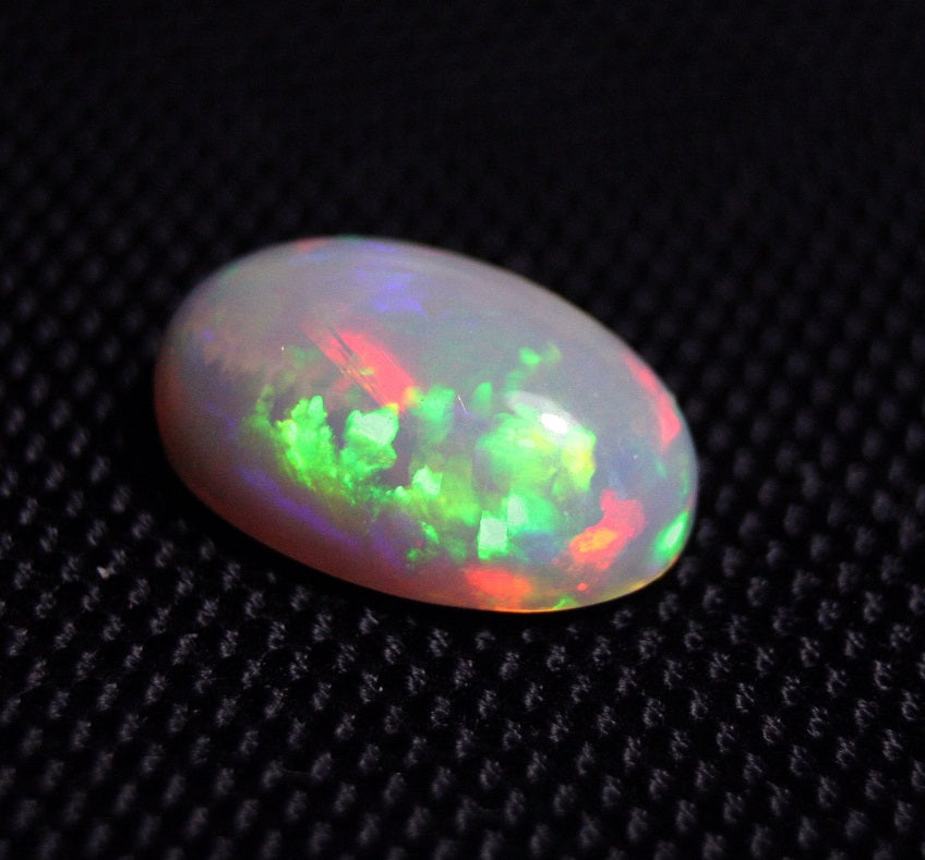 10ct Welo Grey Base Opal Cabochon Rainbow Mosaic Blaze AAA Natural Opal Video