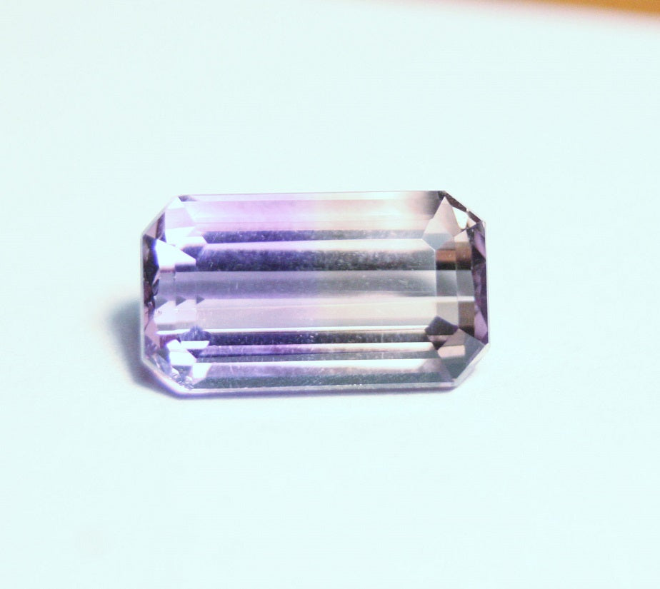 5.22ct Bolivian Ametrine Lovely Clean BiColour Emerald Cut Gem Stone Natural Ametrine