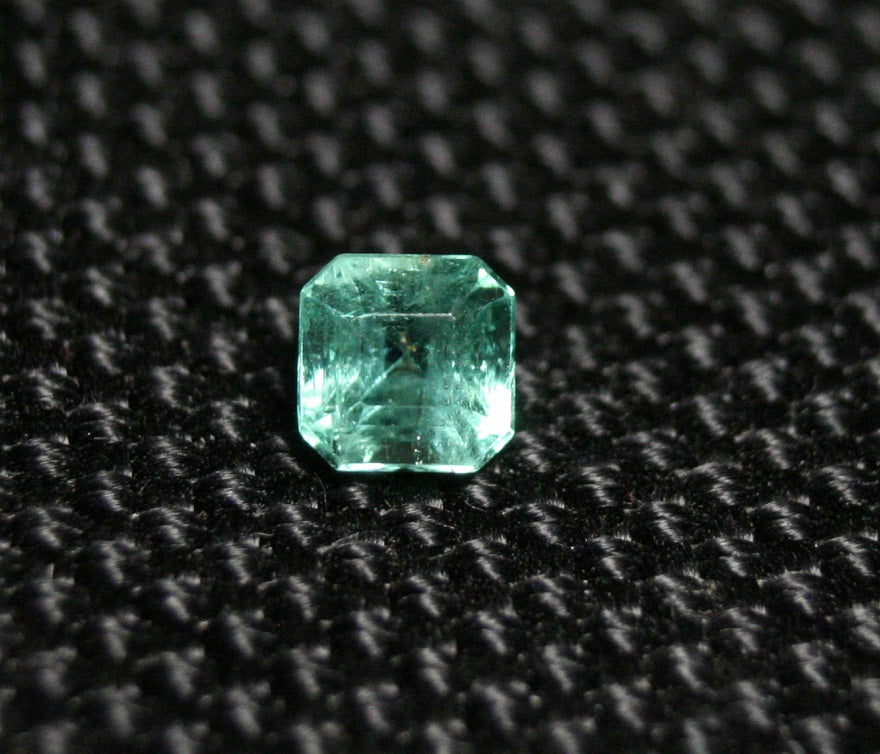 Panjshir Valley BiColour Emerald 0.51ct Rare Natural Emerald Cut Genuine Afghan Emerald 4x4mm