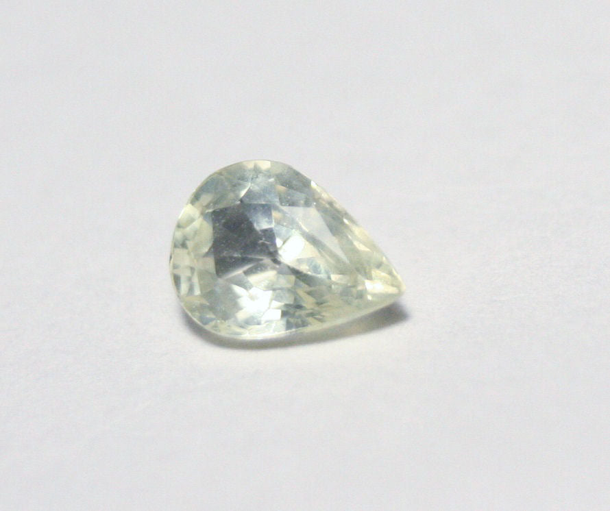 Rare Near Colourless Chrysoberyl 1.22ct Rare Faceted Gem, Myanmar 8x5mm