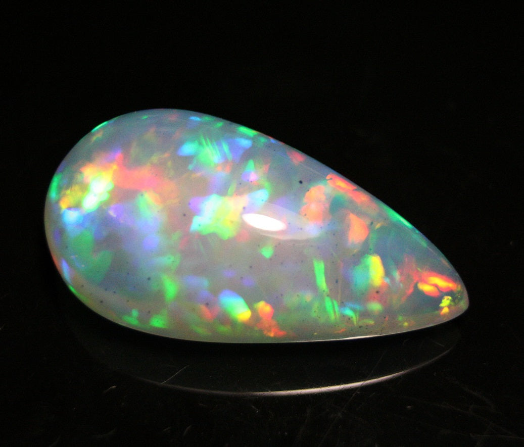 19.7ct Welo Crystal Opal Cabochon Stunning Rainbow Digit Rain AAAA Jelly Opal