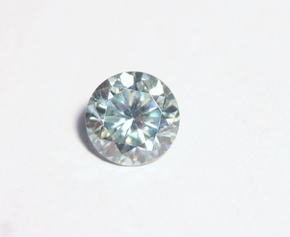 1.16ct Sky Blue Moissanite Round - Beautiful Precision Cut Gem 7x7