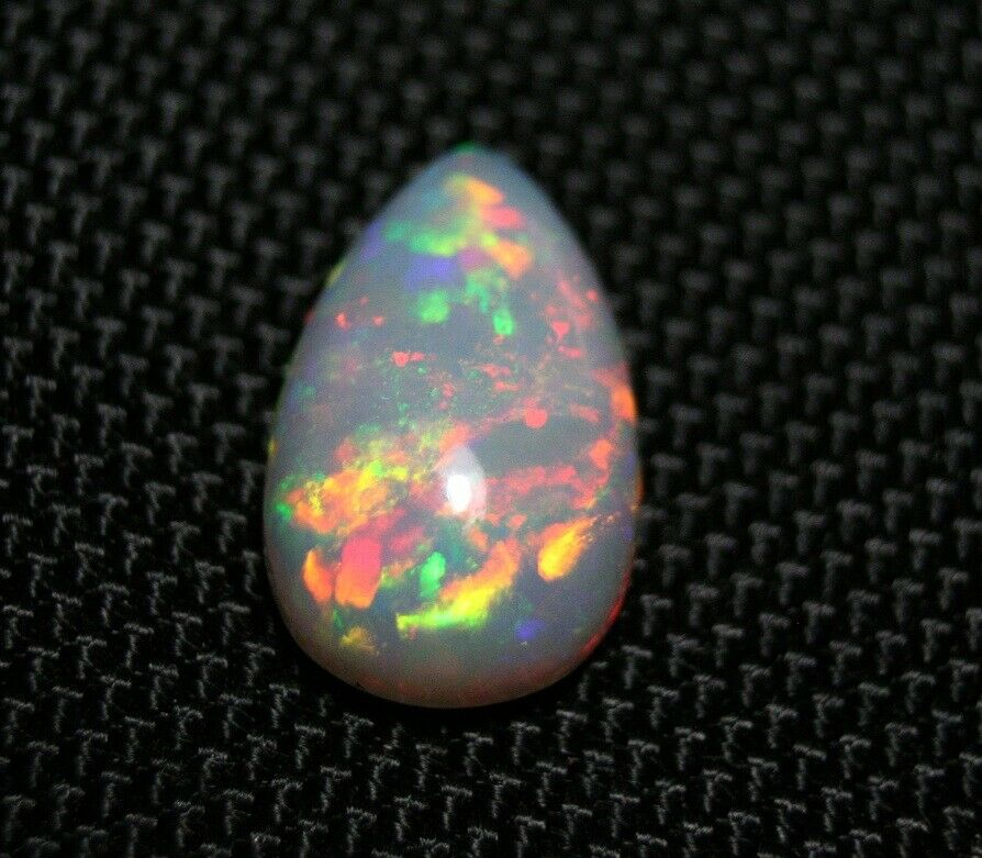 7.9ct Welo Grey Base Opal Cabochon Rainbow Blaze AAA Natural Opal See Video