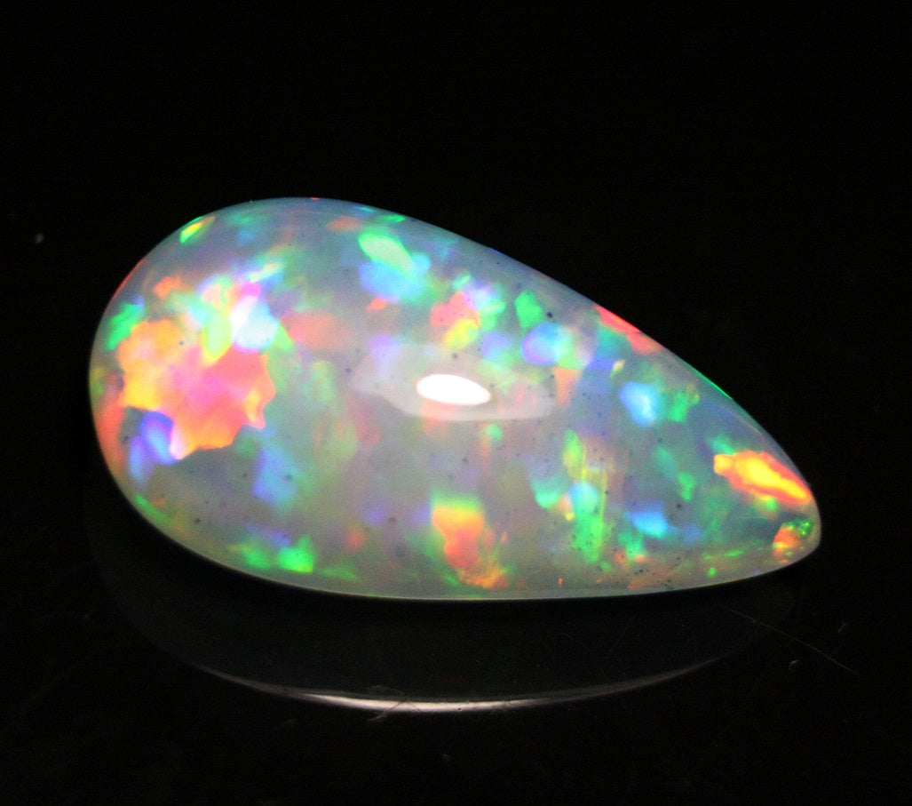 19.7ct Welo Crystal Opal Cabochon Stunning Rainbow Digit Rain AAAA Jelly Opal