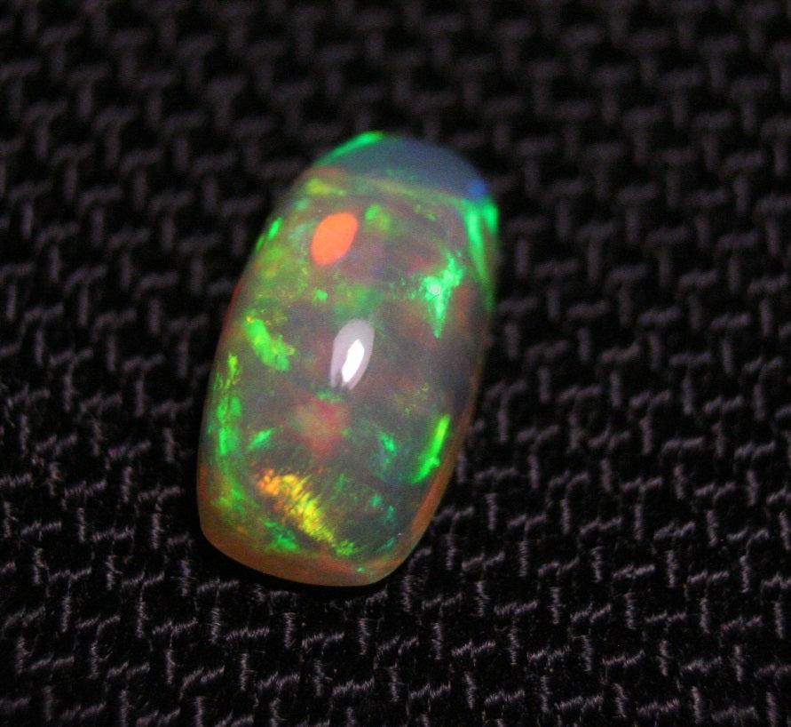 2.6ct Welo Crystal Opal Cabochon Neon Loaf Natural Ethiopian Opal Video 12x7mm