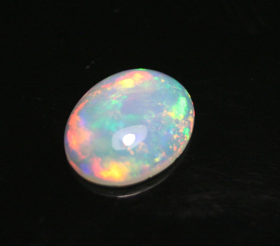 2.3ct Welo Crystal Opal Cabochon - Rainbow Blaze AAA Jelly Opal - See Video 12x10mm