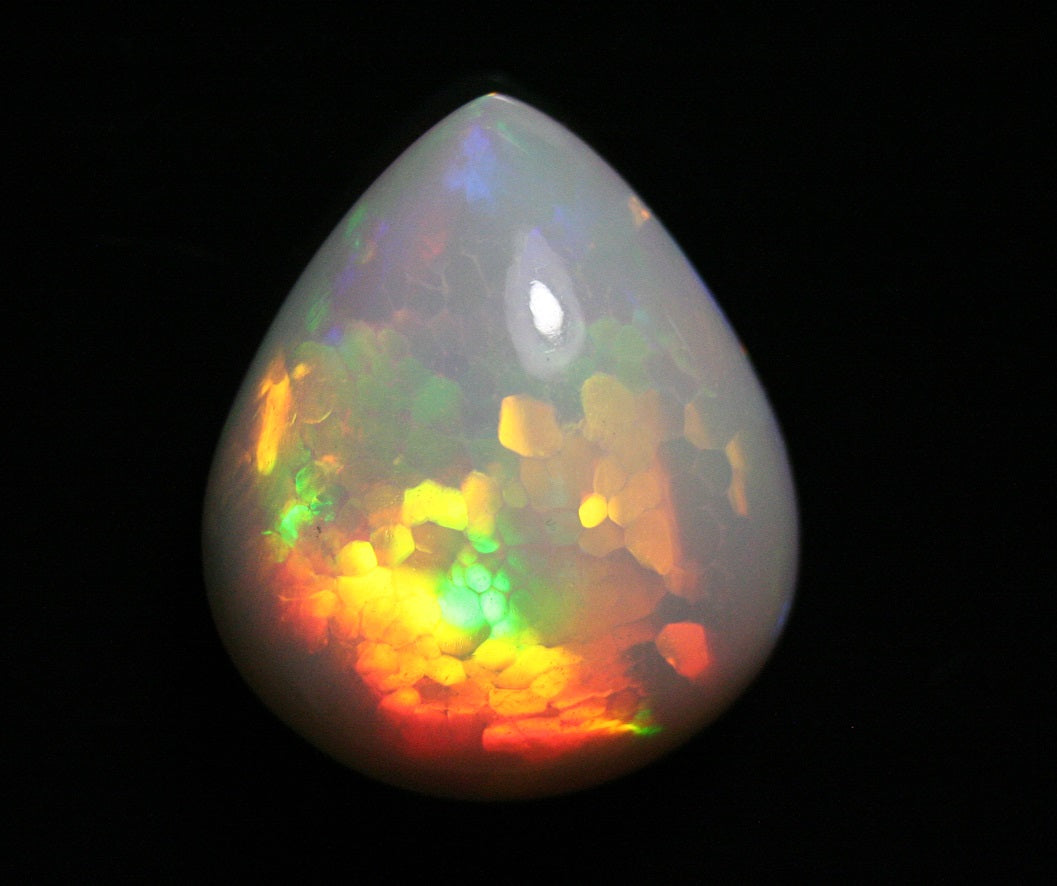 25.8ct Welo Precious Opal Cabochon Supreme Highest Grade Opal Honeycomb Waves