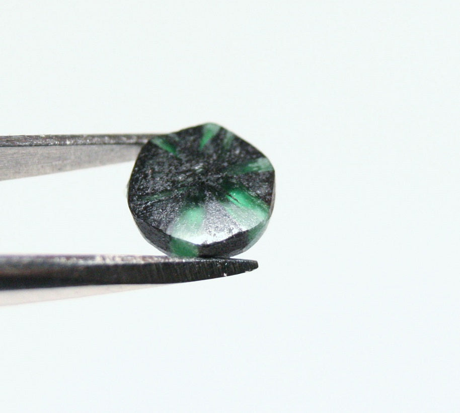 0.55ct Colombian Trapiche Emerald - Stunning Rare Natural Emerald - 6x5mm