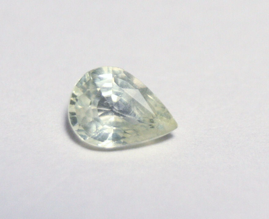 Rare Near Colourless Chrysoberyl 1.22ct Rare Faceted Gem, Myanmar 8x5mm