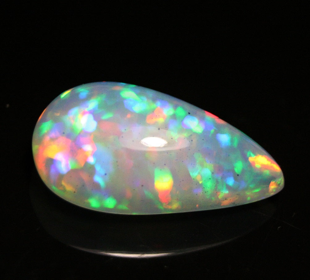 19.7ct Welo Crystal Opal Cabochon Stunning Rainbow Digit Rain AAAA Jelly Opal