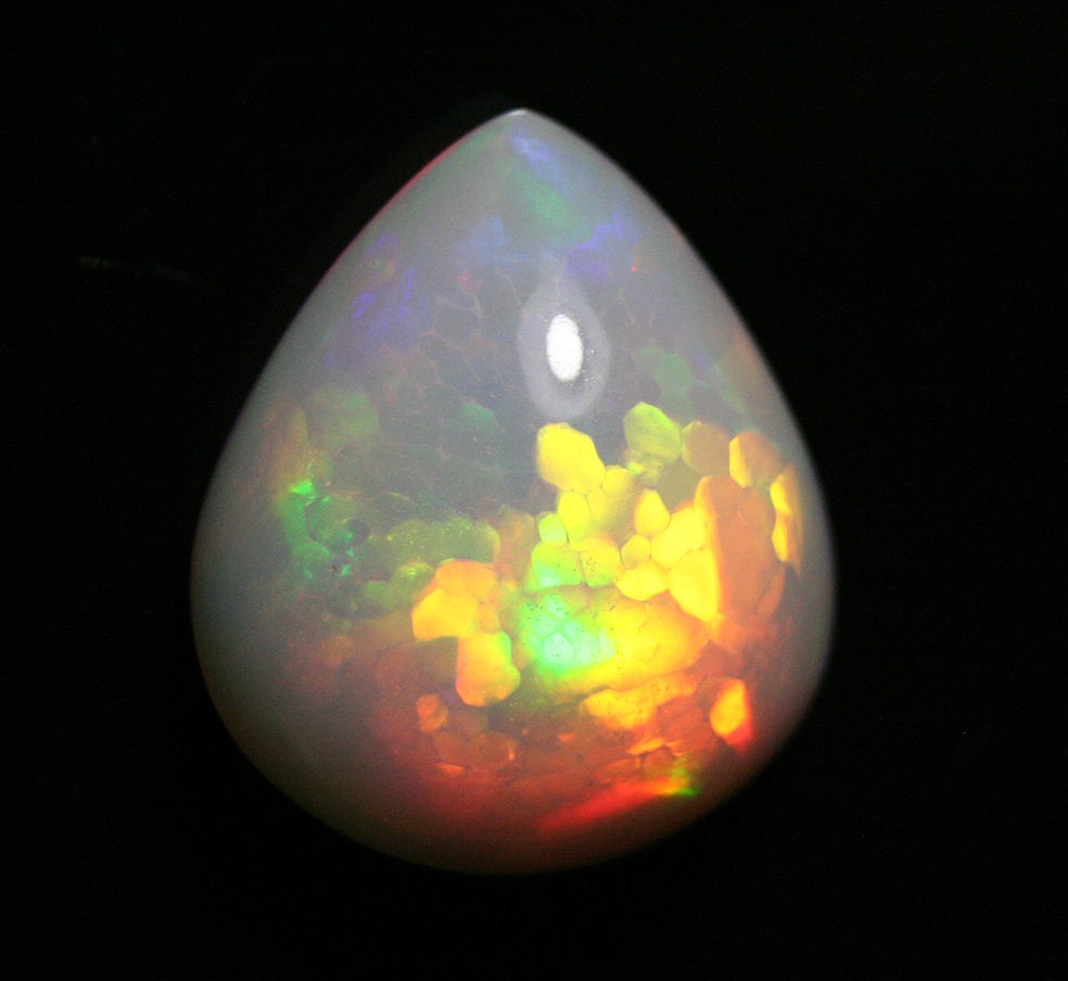 25.8ct Welo Precious Opal Cabochon Supreme Highest Grade Opal Honeycomb Waves